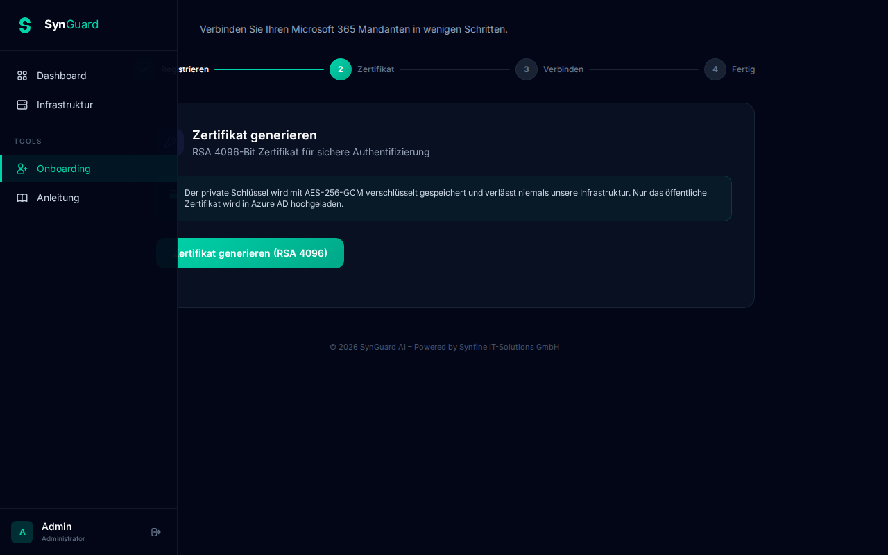 SynGuard AI Onboarding Wizard